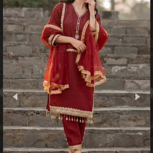 Pakistani/Indian formal Raw silk Shalwar kameez FINAL PRICE - Picture 2 of 14